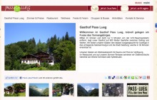 Webseite des Gasthof Pass Lueg in Salzburg