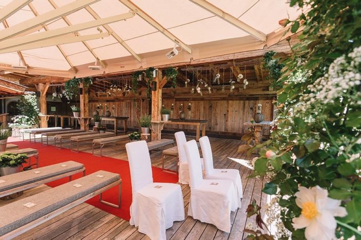 der Schwarzacher - Saalbach-Hinterglemm - Setup für Hochzeit