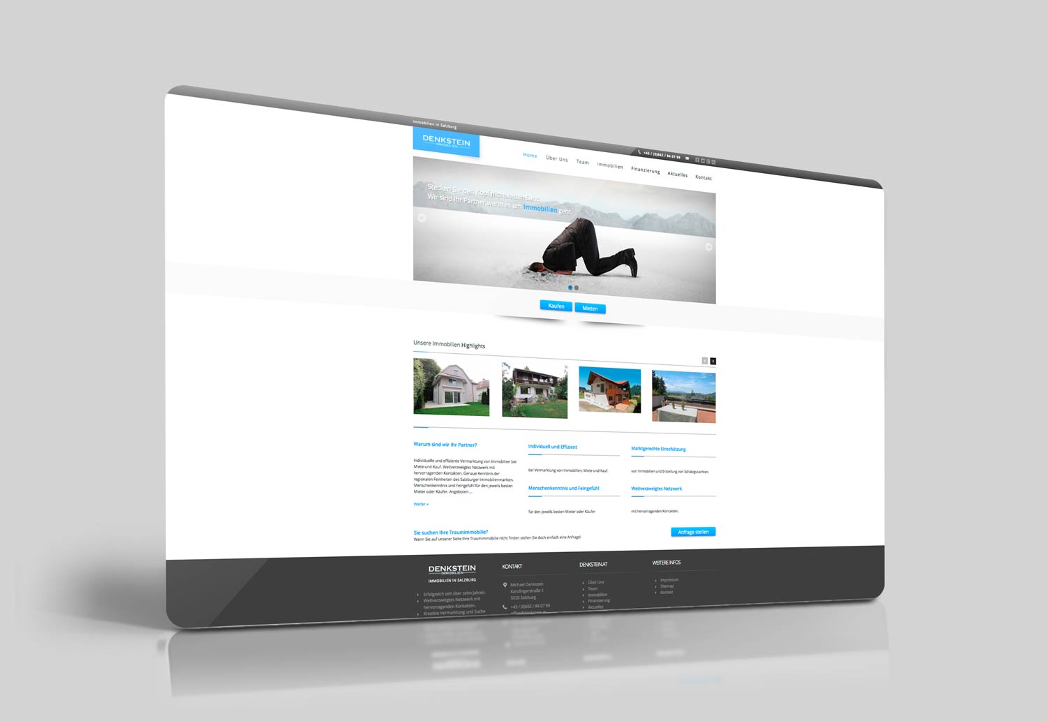 Webseite Denkstein Immobilien